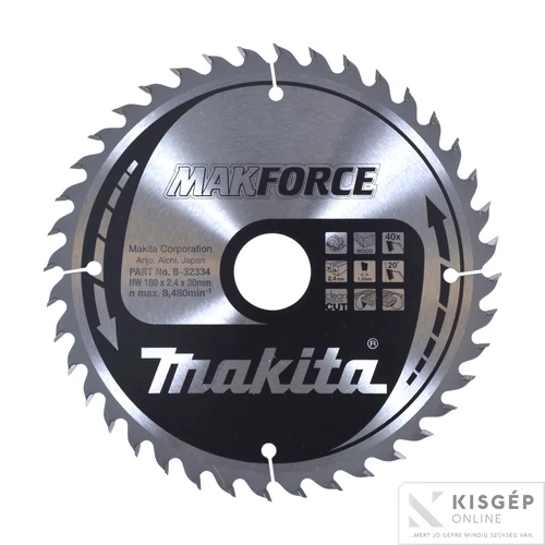 Makita körfűrészlap Makforce 180x30mm Z40