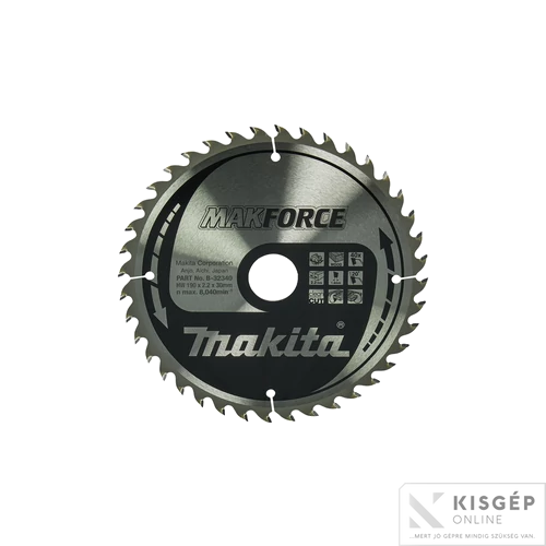 Makita körfűrészlap Makforce 190x30mm Z40