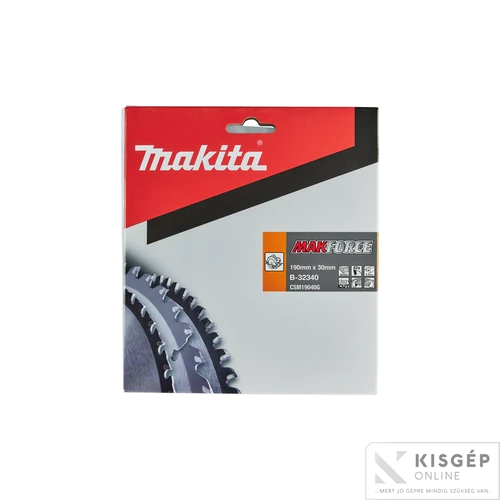 Makita körfűrészlap Makforce 190x30mm Z40