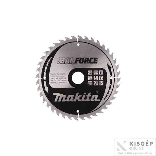 Makita körfűrészlap Makforce 210/30mm Z40