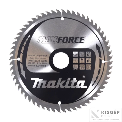 Makita körfűrészlap Makforce 190x30mm Z60