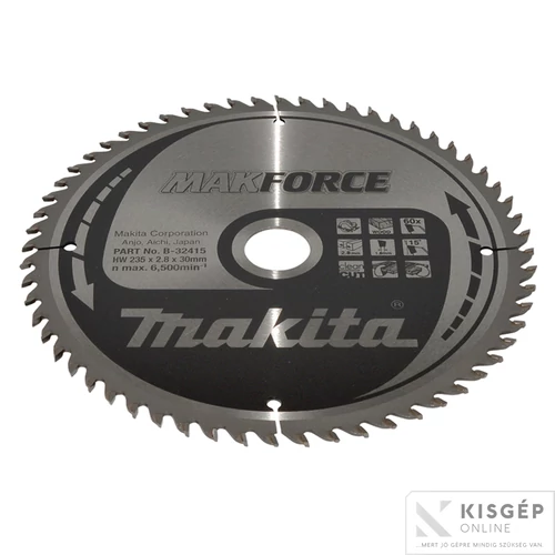 Makita körfűrészlap Makforce 235x30mm Z60
