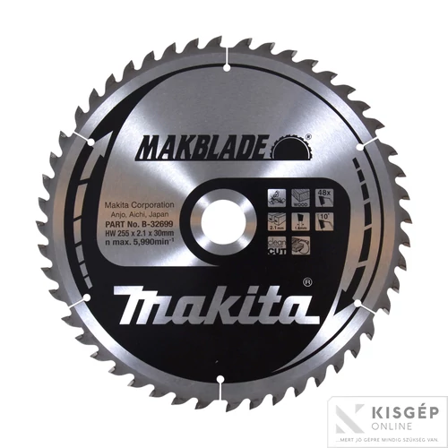 Makita körfűrészlap Makblade 255x30mm Z48