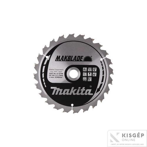 Makita körfűrészlap Makblade 190x20mm Z24