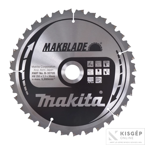 Makita körfűrészlap Makblade 250x30mm Z32