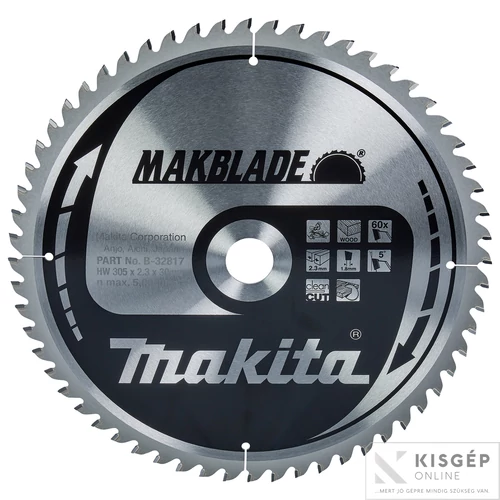 Makita körfűrészlap Makblade 305x30mm Z60