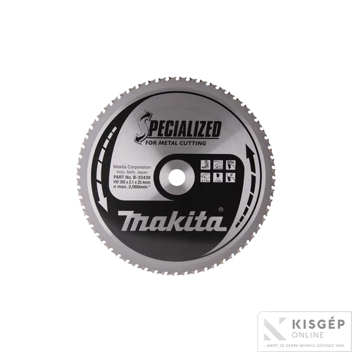 Makita körfűrészlap 305x25,4mm Z60 FÉM