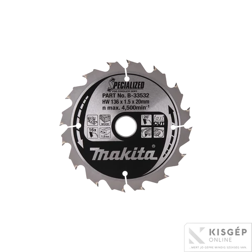 Makita körfűrészlap akkus FA 136x20mm Z16