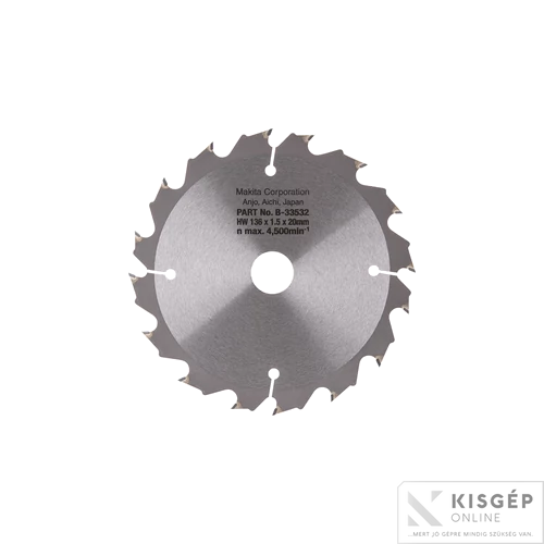 Makita körfűrészlap akkus FA 136x20mm Z16