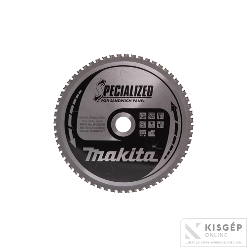 Makita körfűrészlap szendvicspanelhez 270x30 Z60