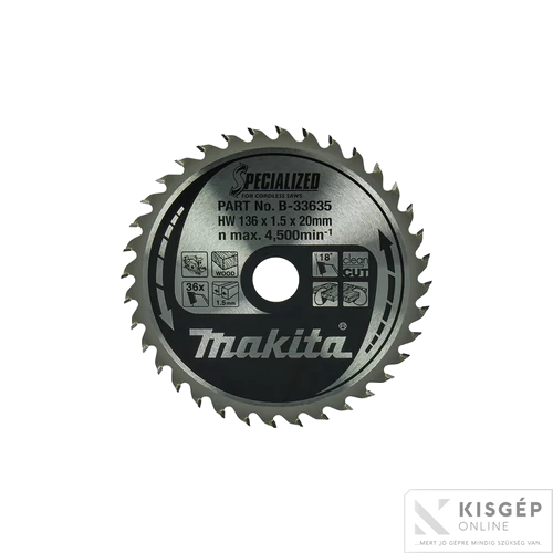 Makita körfűrészlap akkus FA 136x20mm Z36