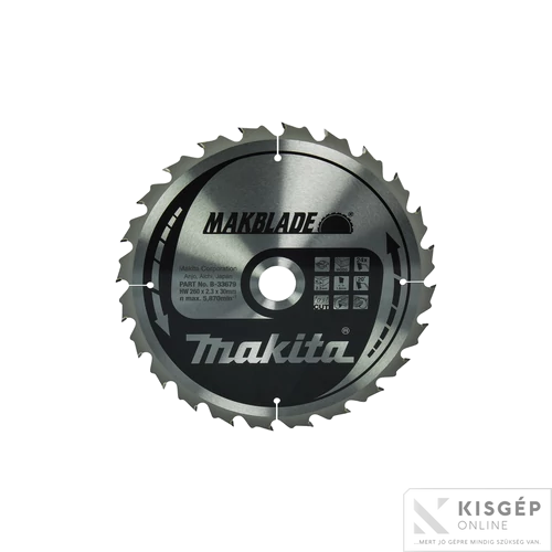 Makita körfűrészlap Makblade 260x30mm Z24