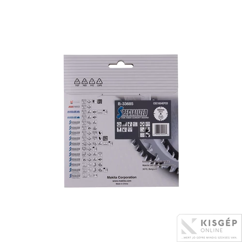 Makita körfűrészlap merülő 165x20mm Z4 BETONROST LAP