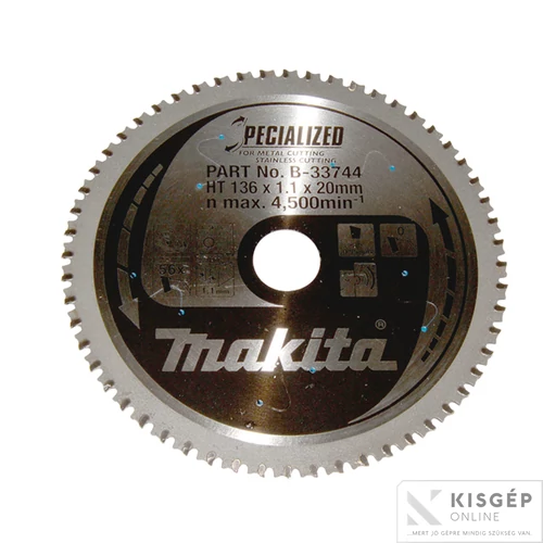 Makita körfűrészlap akkus 136x20mm Z56 FÉM