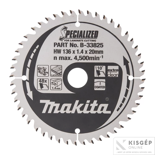 Makita körfűrészlap LAMINÁLT 136x20 Z48