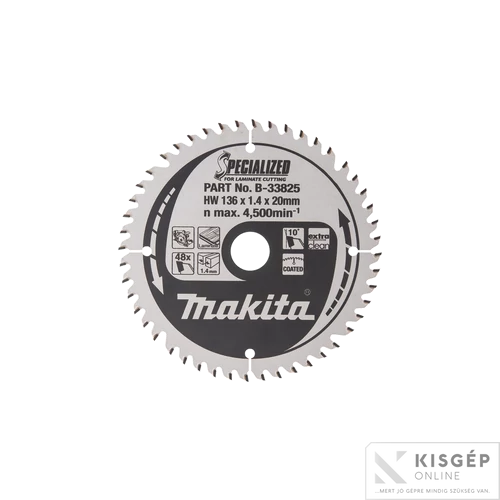 Makita körfűrészlap LAMINÁLT 136x20 Z48
