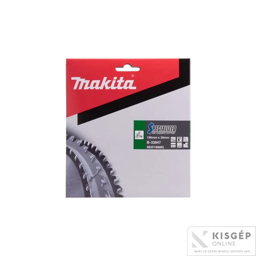 Makita körfűrészlap LAMINÁLT 190x20 Z60