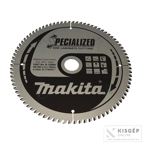 Makita körfűrészlap LAMINÁLT 250x30 Z84