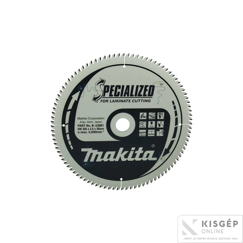 Makita körfűrészlap LAMINÁLT 305x30 Z96