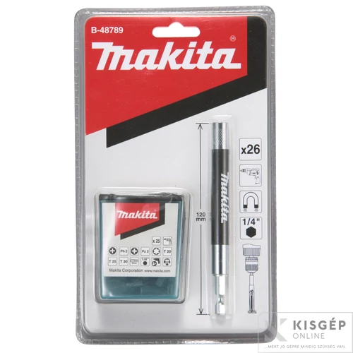 Makita 26db-os bitkészlet 120mm-es bitvezetővel