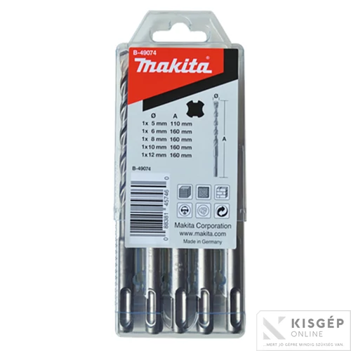 Makita SDS-Plus V-plus fúrókészlet 5x110/50mm, 6,8,10,12x160/100mm