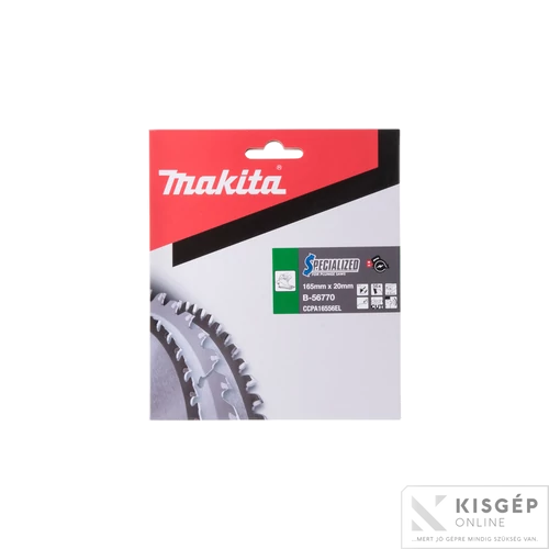 Makita körfűrészlap merülő 165x20mm Z56 ALU