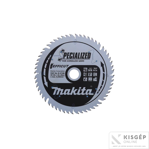 Makita EFFICUT körfűrészlap merülő 165x20mm Z56