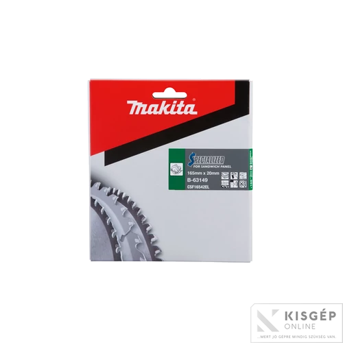 Makita körfűrészlap merülő 165x20mm Z42 SZENDVICSPANEL