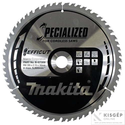 Makita EFFICUT körfűrészlap 305x30mm Z60 FA
