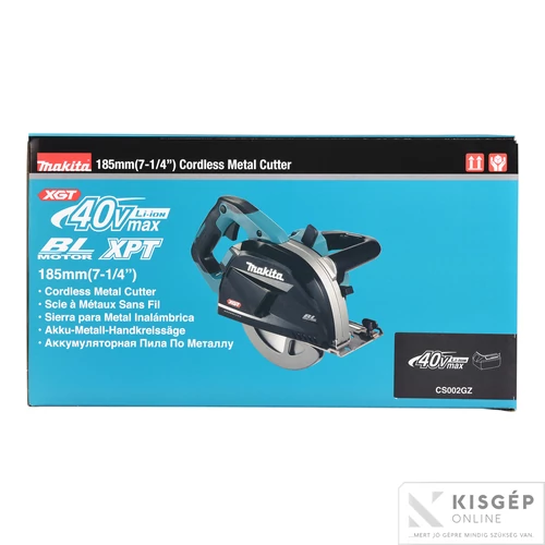 Makita 40Vmax XGT Li-Ion BL AFT 185mm fémvágó körfűrész Z