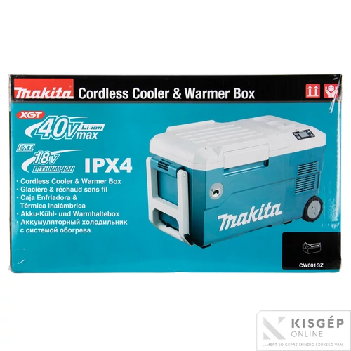 Makita CW001GZ01 40Vmax XGT & 18V LXT Li-Ion 20l hűtő-fűtő doboz Z + adapter