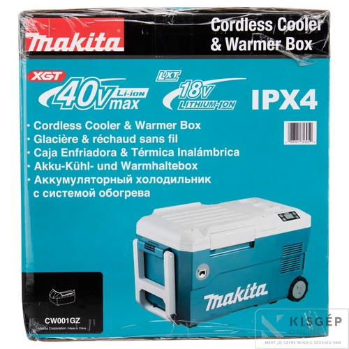 Makita 40Vmax XGT & 18V LXT Li-ion 20l hűtő-fűtő doboz Z