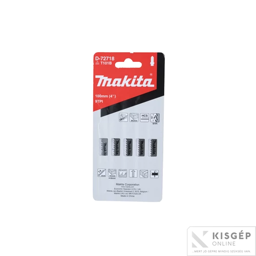 Makita  HCS - szúrófűrészlap FA, befejező, TPI:9, L:100mm (5 db/cs)