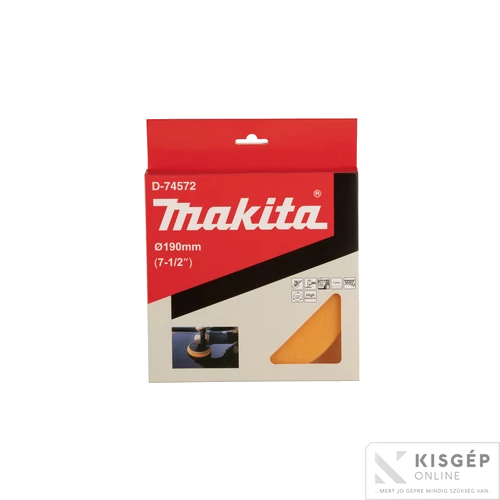 Makita szivacs korong 190mm (narancs/lágy)