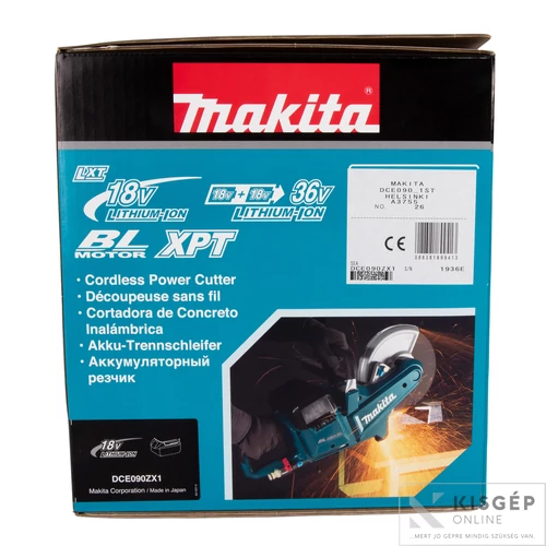 Makita DCE090ZX1 2x18V LXT Li-Ion BL 230 mm gyorsdaraboló Z