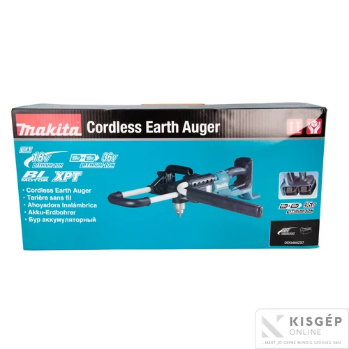 Makita DDG460ZX7 2x18V LXT Li-Ion BL 200 mm 1350 W földfúró | Akku és töltő nélkül