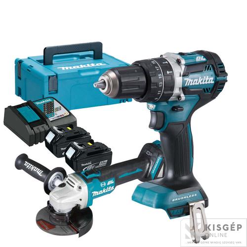 Akkus gép Li-on szett Makita DLX2272TJ 18V LXT Li-ion BL készlet DHP484Z+DGA513Z+2x5,0Ah Kisgéponline