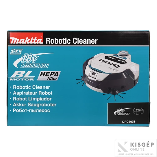 Makita DRC300Z 18V LXT Li-ion BL robotporszívó térképezés funkcióval Z