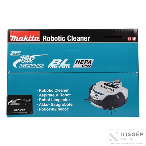 Makita DRC300Z 18V LXT Li-ion BL robotporszívó térképezés funkcióval Z
