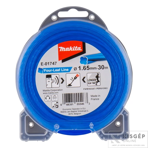 Makita E-01747  négylevelű damil, kék, 1.65mm 30m