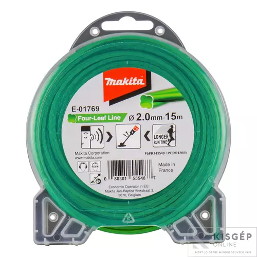 E-01769 Makita E-01769  négylevelű damil, zöld, 2.0mm 15m