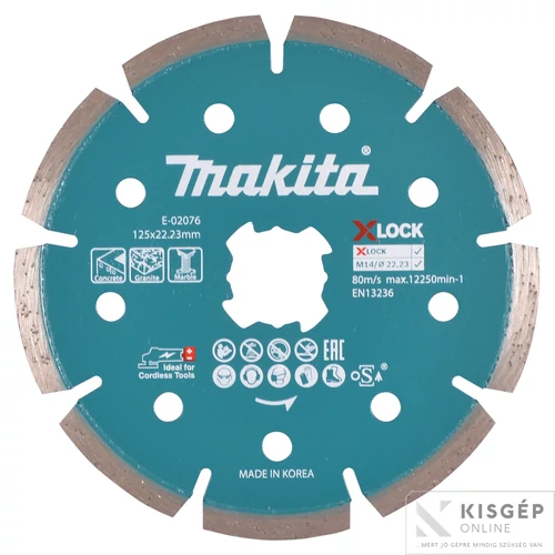 Makita 125mm gyémánttárcsa szegmenses X-LOCK