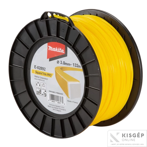 Makita E-02892 damil szögletes "squareTRIM PRO" 3,0 mm x 132 m