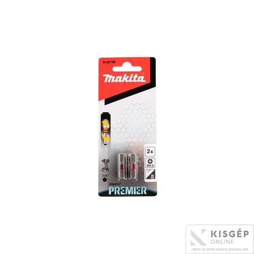 Makita impact PREMIER torziós csavarbehajtó bit PH3 25mm 2db