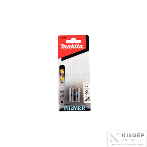 Makita impact PREMIER torziós csavarbehajtó bit PZ3 25mm 2db