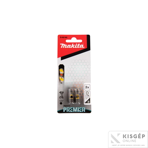 Makita impact PREMIER torziós csavarbehajtó bit T10 25mm 2db