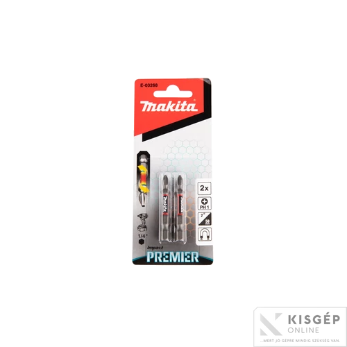 Makita impact PREMIER torziós csavarbehajtó bit PH1 50mm 2db