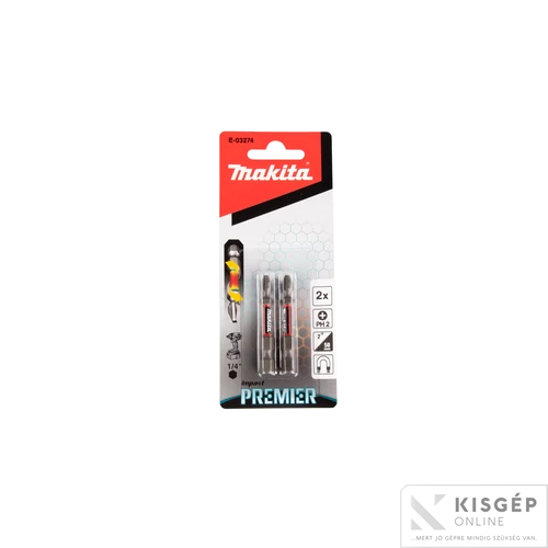 Makita impact PREMIER torziós csavarbehajtó bit PH2 50mm 2db