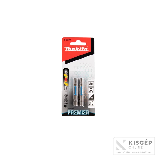 Makita impact PREMIER torziós csavarbehajtó bit PZ3 50mm 2db