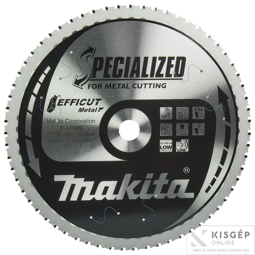 Makita EFFICUT körfűrészlap 305x25,4mm Z63 FÉM